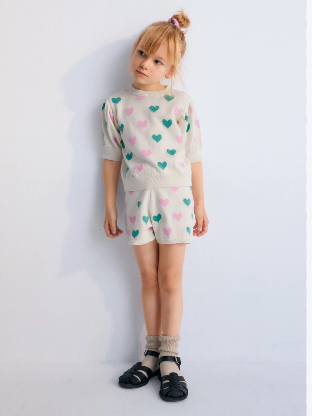 The New Society Oia Top and Shorts (Love Motif Multicolor)